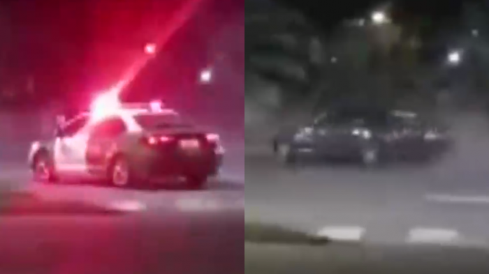 Conductor que realizaba piruetas en su auto al interior de un servicentro fue sorprendido por Carabineros