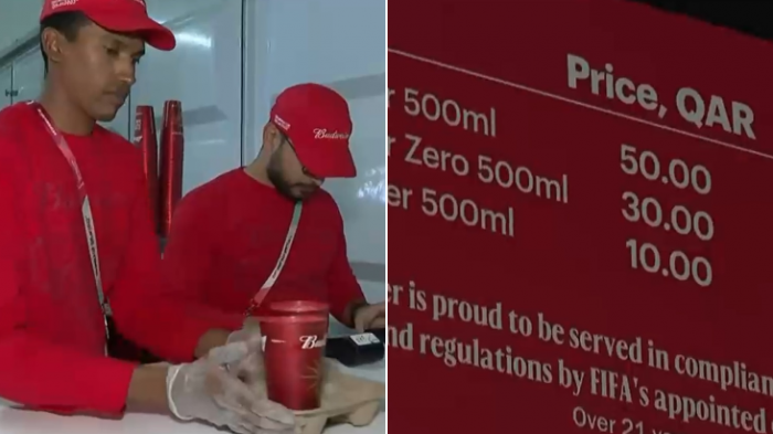 Hasta $15 mil por lata: Hinchas esquivan las restricciones ante el alto costo de la cerveza en Qatar