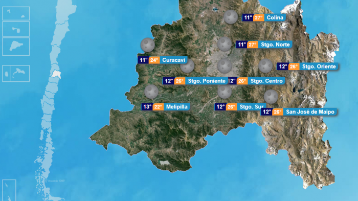 ¡Un respiro! Termómetros estarán bajo los 30° este martes en la Región Metropolitana