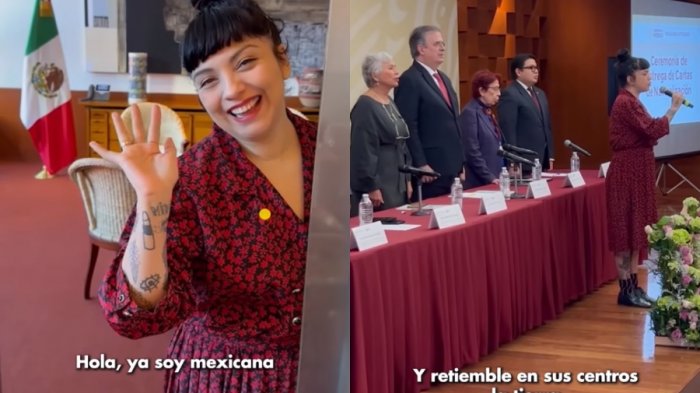 Hasta cantó el himno: Mon Laferte recibió su carta de naturalización como ciudadana mexicana