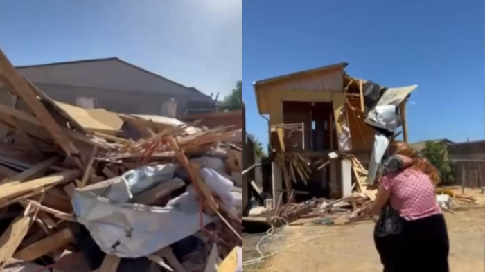 Viralizan desgarradora reacción de familia que le demuelen su casa en Pichilemu: Fue por orden del municipio