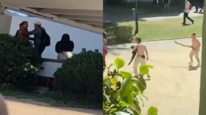 La apuntó a la cara: Captan a sujeto amenazando con arma a joven en campus de la U. de Concepción