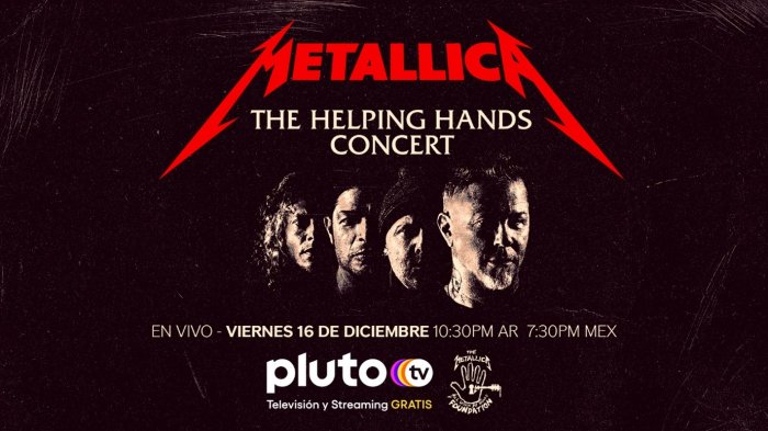 Pluto TV transmitirá en vivo el concierto benéfico de Metallica: Los fuegos los abrirán Greta Van Fleet