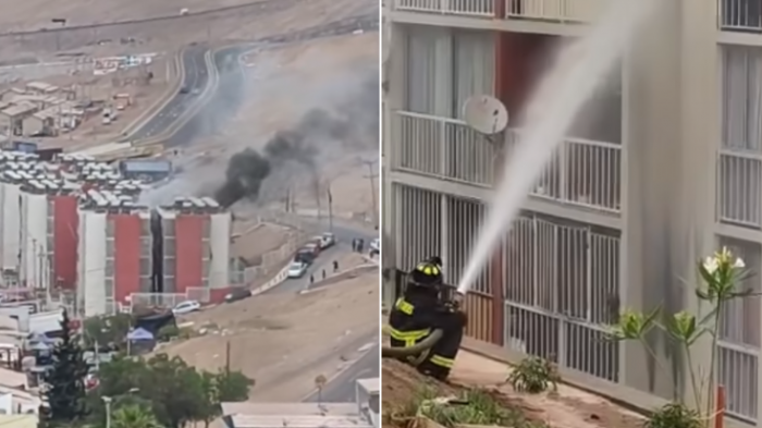 Horror en Iquique: Hombre fue hallado amarrado dentro de un departamento cuando se incendiaba el edificio