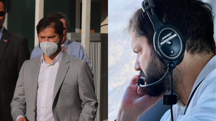 Pdte. Boric sobrevoló región de Valparaíso por incendios y se reunió con bombero quemado