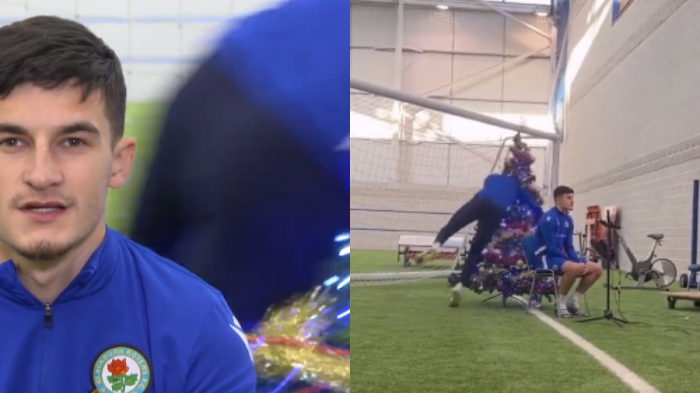 ¿El Grinch del Blackburn Rovers? Ben Brereton irrumpió sorpresivamente en pleno saludo navideño