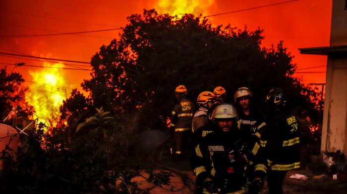 Decretan Estado de Excepción Constitucional de Catástrofe por incendios en Viña del Mar