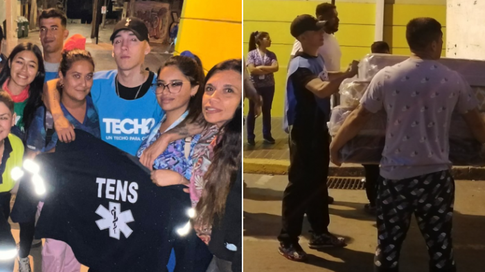 Hasta descargó camiones: Pailita viajó a Viña del Mar y pasó la noche colaborando en centros de acopio