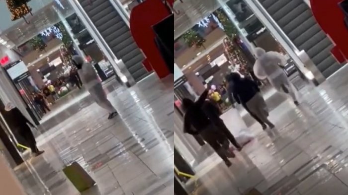 Realizaron disparos y escaparon por el cine: Registran violento asalto a tienda del Mall Arauco Maipú