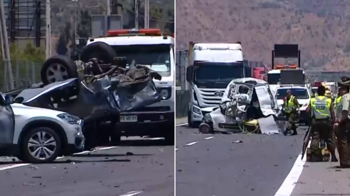 Tragedia en Ruta 68: Impactante colisión múltiple por camión sin control deja 4 muertos y 6 heridos