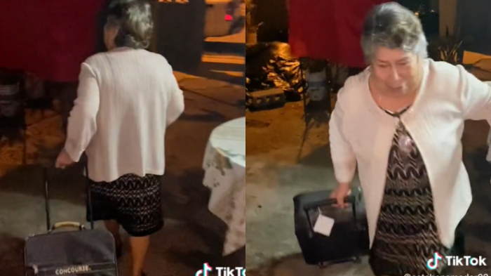 Abuela hizo clásico ritual con maleta en Año Nuevo, pero se devolvió tras escuchar balazos afuera de su casa