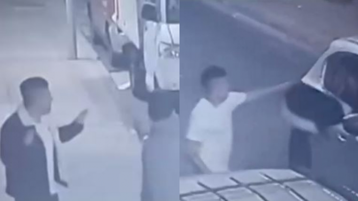 Le robaron hasta la chaqueta: Graban insólita encerrona en el centro de Santiago