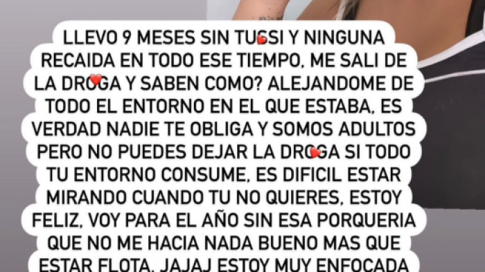 Naya Fácil celebra su proceso de rehabilitación de las drogas: 
