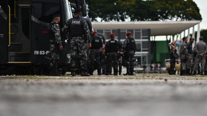 Calles vacías y un gran despliegue policial: Así fue la fallida protesta de los bolsonaristas en Brasil