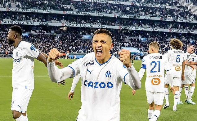 Con un golazo de Alexis Sánchez: Olympique de Marsella vence por 3-1 a Lorient y se afianza en la Ligue 1