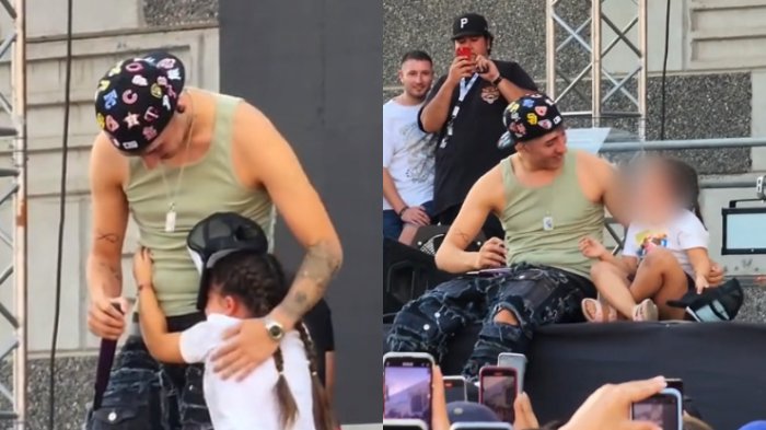 Le firmó su polera y cantó con ella: Pailita se viraliza tras protagonizar tierno momento con una niña durante show