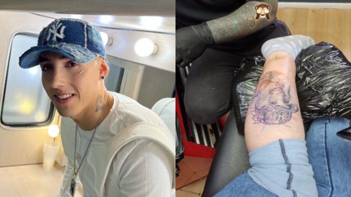 Joven se volvió viral tras tatuarse el rostro de Pailita en su pierna: Así fue la reacción del cantante