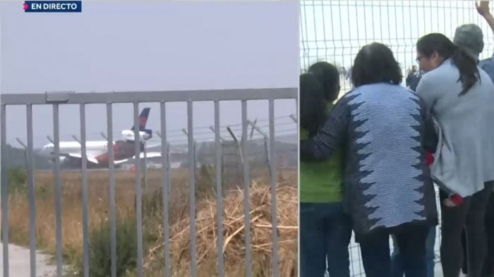 Pura emoción: Ten Tanker fue recibido entre aplausos al aterrizar y prepararse para combatir incendios