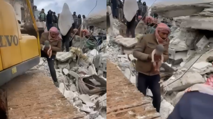 Un milagro: Guagua nació entre los escombros tras el terremoto en Siria mientras se buscaban sobrevivientes