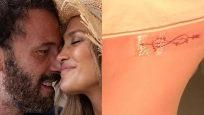 ¿Te atreverías? JLo reveló tatuaje que se hizo junto a Ben Affleck para celebrar el Día de los Enamorados