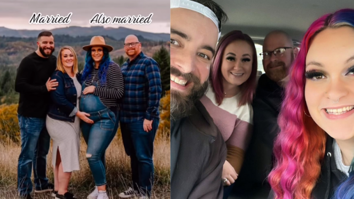 Cuarteto poliamoroso confiesa que cambia de cama cada noche, tienen dos hijos y no saben quién es el padre