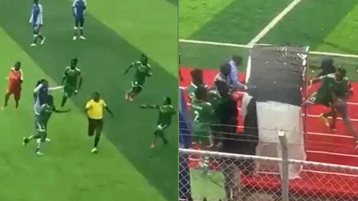 Patadas voladoras incluidas: Futbolistas le propinan brutal golpiza a árbitro en África tras no cobrar penal