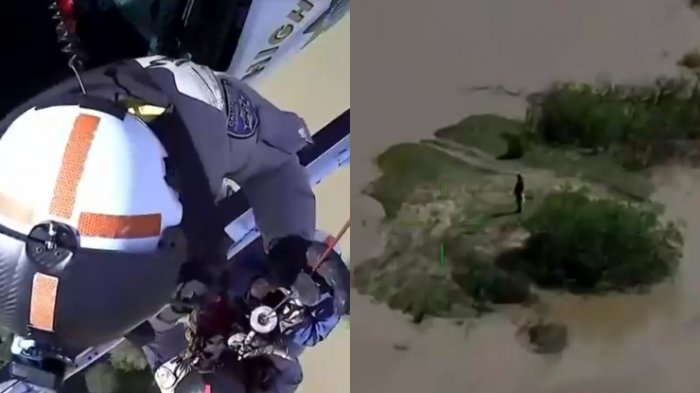 El dramático rescate de un hombre que quedó atrapado en 