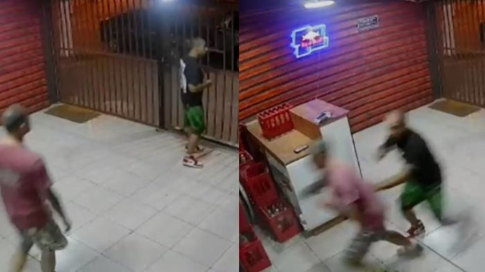 Minutos de terror: Grabaron el momento exacto de la balacera en Ñuñoa tras encerrona frustrada