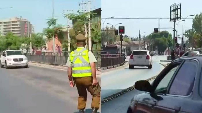 Auto se dio a la fuga durante fiscalización por búsqueda de los asesinos del cabo Palma en Conchalí