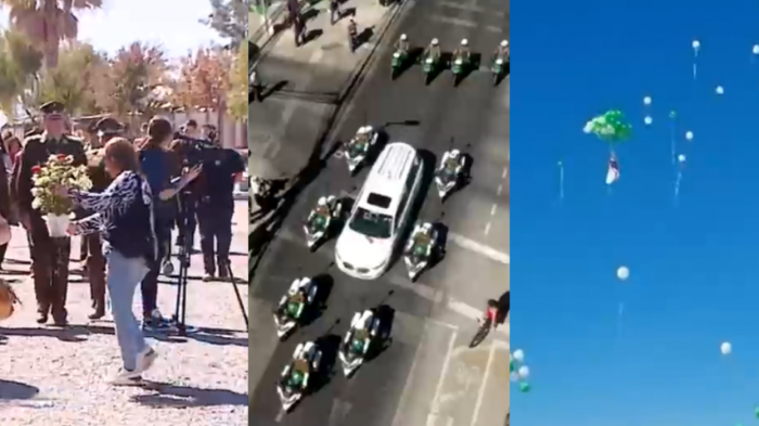 Miles de asistentes y vítores a Carabineros: Así fue la emotiva despedida del suboficial mayor Daniel Palma