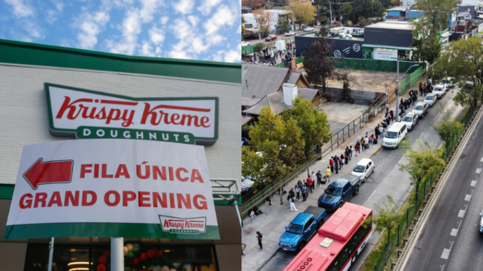 Hasta acamparon: Locura total generó la llegada de marca de donuts a Chile
