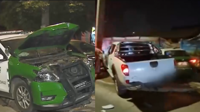 Carabineros resultaron lesionados tras persecución en San Bernardo: Delincuentes chocaron contra un poste