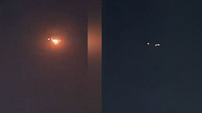 Impactantes imágenes: Turbina de avión se incendió en pleno vuelo en Nepal