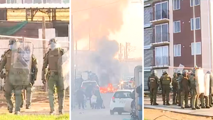 Tensión en San Pedro de la Paz: Incidentes en desalojo de mega toma de 13 torres de departamentos