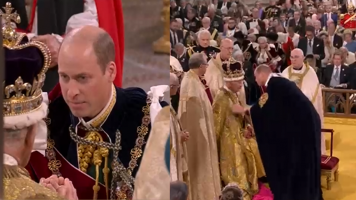 ¿Fuera de protocolo? El beso que el príncipe William le dio al rey Carlos III en ceremonia de coronación