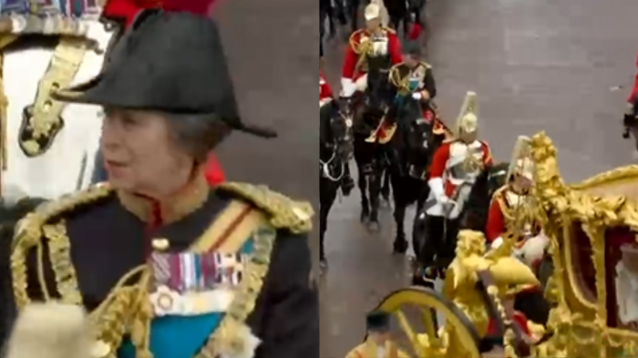 Princesa Ana integró la procesión y escoltó al rey Carlos III en caballo hasta el Palacio de Buckingham
