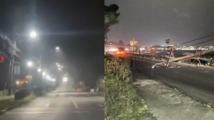 Postes caídos y autos atrapados: Registran impactantes imágenes de temporal en Puerto Varas