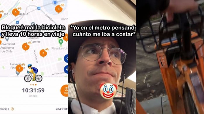 Tiktoker arrendó bicicleta y la dejó mal estacionada durante 10 horas: Este es el monto extra que le cobraron