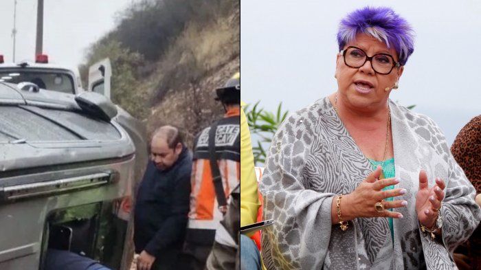 Así quedó el auto de Patricia Maldonado tras accidente en Ruta 68: Panelista se volcó y debió ser rescatada
