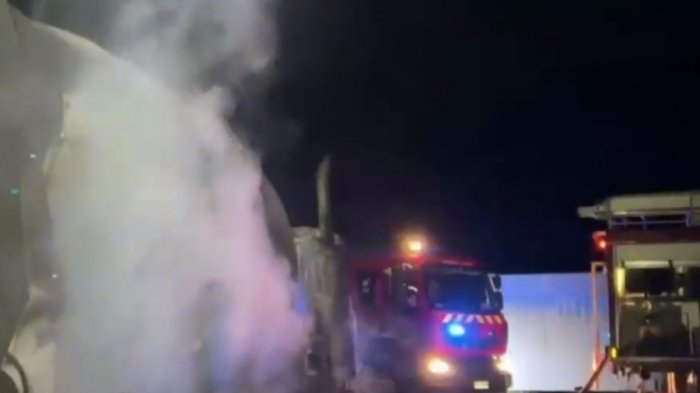 Al menos 13 camiones fueron quemados: Denuncian ataque contra parque eólico en la Región de Los Ríos