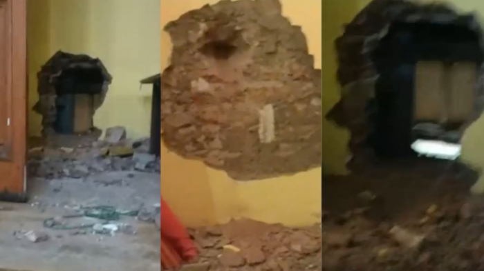 Delincuentes hicieron enorme forado en la CUT para robar supermercado en la Alameda