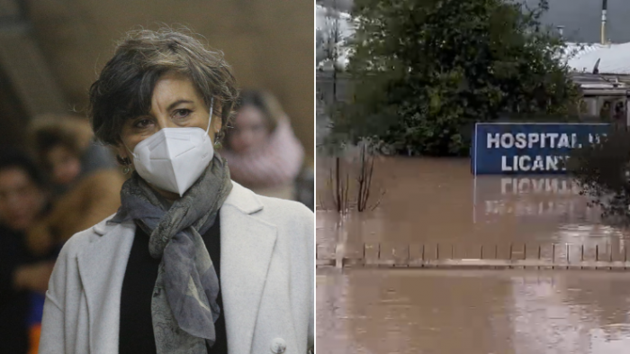 Ministra Aguilera anunció traslado del Hospital de Licantén tras inundación: 