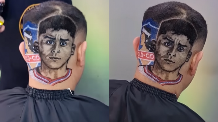 ¿Querían estilo? Hincha de Colo Colo se viralizó al hacerse un corte de pelo con la cara de Damián Pizarro