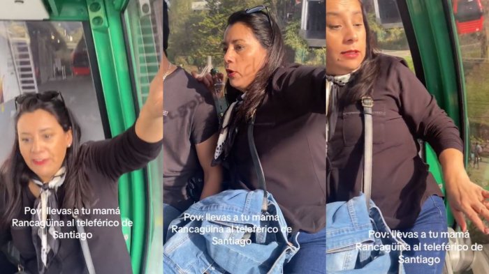Mamá rancagüina pasó el susto de su vida con vertiginosa aventura en teleférico de Santiago
