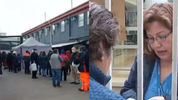 Todo por un rumor: Registran interminables filas para pedir horas oftalmológicas en el Hospital del Salvador