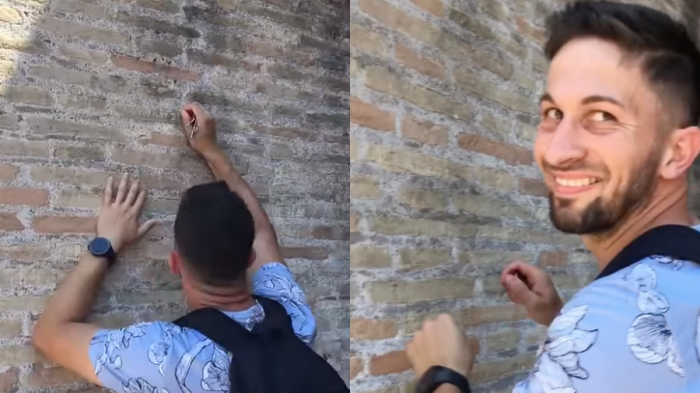 No sabía su antigüedad: Turista que rayó Coliseo Romano entregó insólita respuesta al pedir disculpas