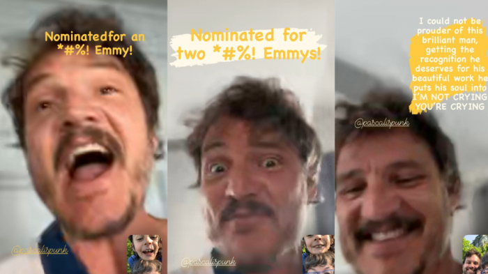 Sorprendido y en shock: Así reaccionó Pedro Pascal a sus 3 nominaciones en los premios Emmy 2023