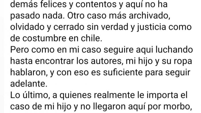 El hastío de la mamá de Tomás Bravo tras nueva formalización de tío abuelo: 