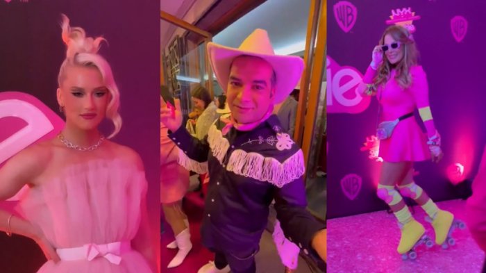 Celebridades chilenas lucieron sus mejores looks en evento de Barbie: Cathy Barriga llegó en patines