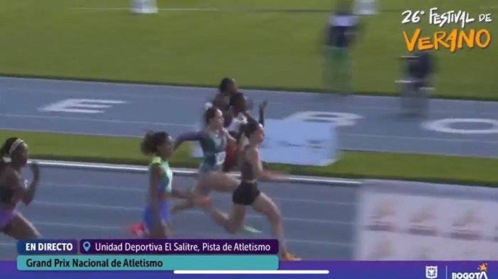 Primer y segundo lugar: Chilenas se lucen en los 100 metros del Gran Prix de Bogotá